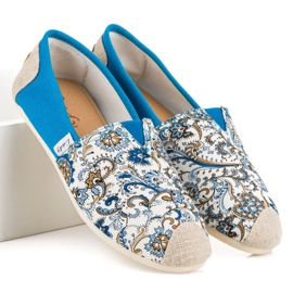 L. Day Kék espadrillák mintával 2