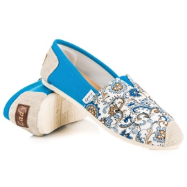 L. Day Kék espadrillák mintával 1
