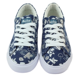 American Club Amerikai csillogó farmer tornacipő sötétkék 4