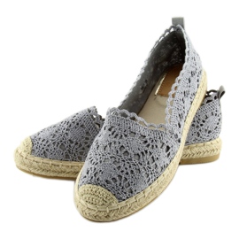 Szürke csipke espadrillák BB11 szürke 1