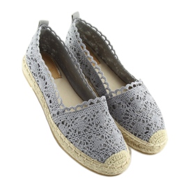 Szürke csipke espadrillák BB11 szürke 2 Szürke csipke espadrillák BB11 szürke 2