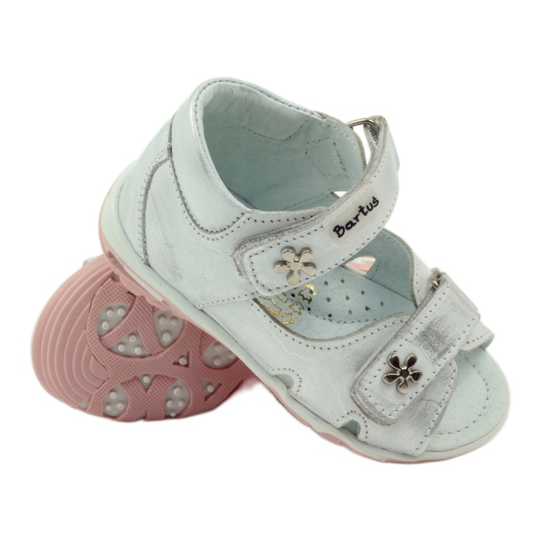 Bartuś rugalmas lány szandál ezüst-fémes tépőzárat 3