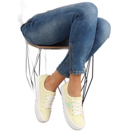 Sárga K1831401 Amarillo magas talpú tornacipő 2