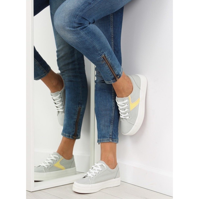 Szürke tornacipő magas talpon K1831401 Gris 1