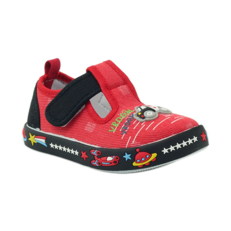 American Club Amerikai bőr talpbetétes tornacipő piros fekete 1