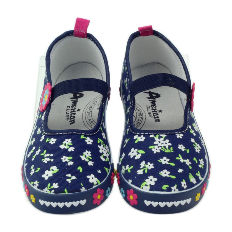 American Club Amerikai bőr talpbetétes tornacipő sötétkék 4