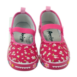 American Club Amerikai bőr talpbetétes tornacipő rózsaszín 4