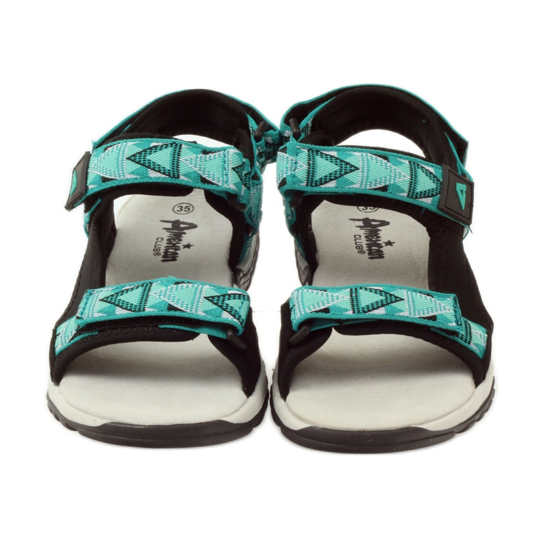 American Club Szandál amerikai 6102-es bőrbetéttel zöld fekete 4