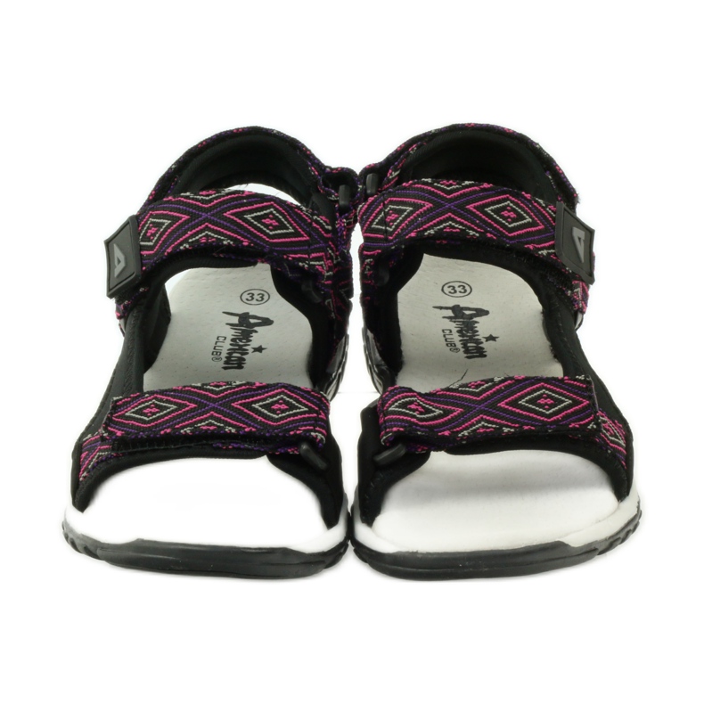 American Club Szandál amerikai 6102-es bőrbetéttel ibolya fekete 4