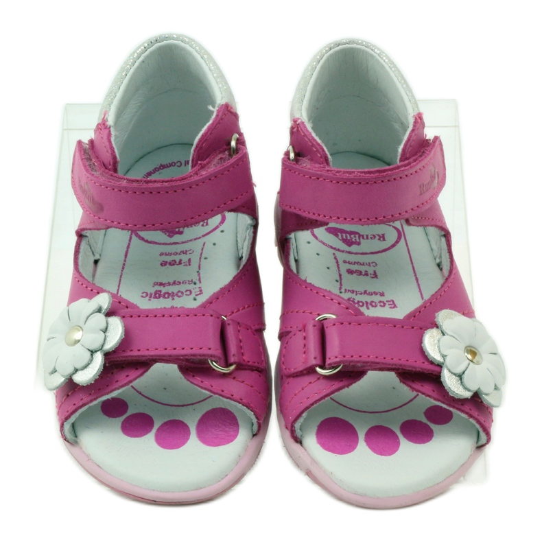 Ren But Bőr lányok bőr szandál egy virággal 097 rózsaszín 4