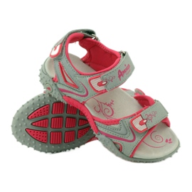 American Club Szandál amerikai 8580 -as bőrbetéttel sokszínű szürke 3