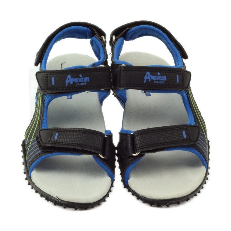 American Club Szandál amerikai 5261-es bőrbetéttel fekete kék zöld 4