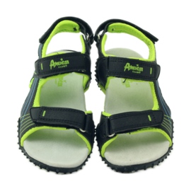 American Club Szandál amerikai 5261-es bőrbetéttel zöld fekete 4