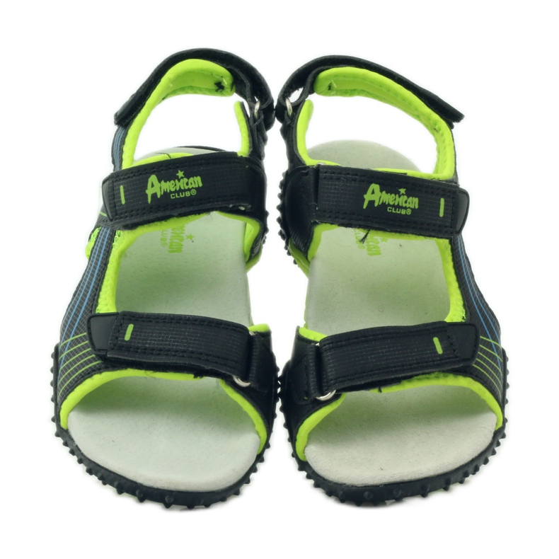 American Club Szandál amerikai 5261-es bőrbetéttel zöld fekete 4