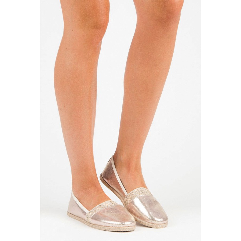 Arany mckeylor espadrillák sárga rózsaszín 1