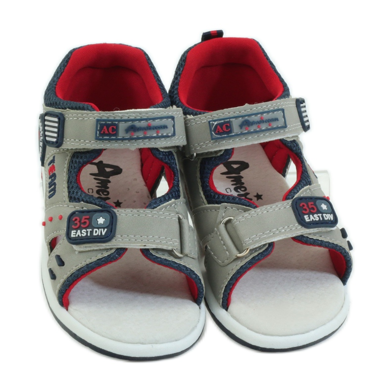 American Club Szandál amerikai 87297-es bőrbetéttel sötétkék szürke 4 American Club Szandál amerikai 87297-es bőrbetéttel sötétkék szürke 4