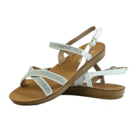 American Club Szandál cirkóniával amerikai 170430 fehér 3