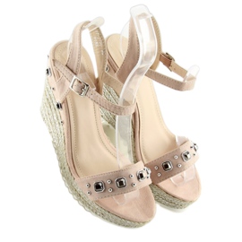Rózsaszín espadrillák ékeken rózsaszín TS-2730 Pink 2