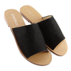 H8-116 fekete egyenes fekete papucs 2