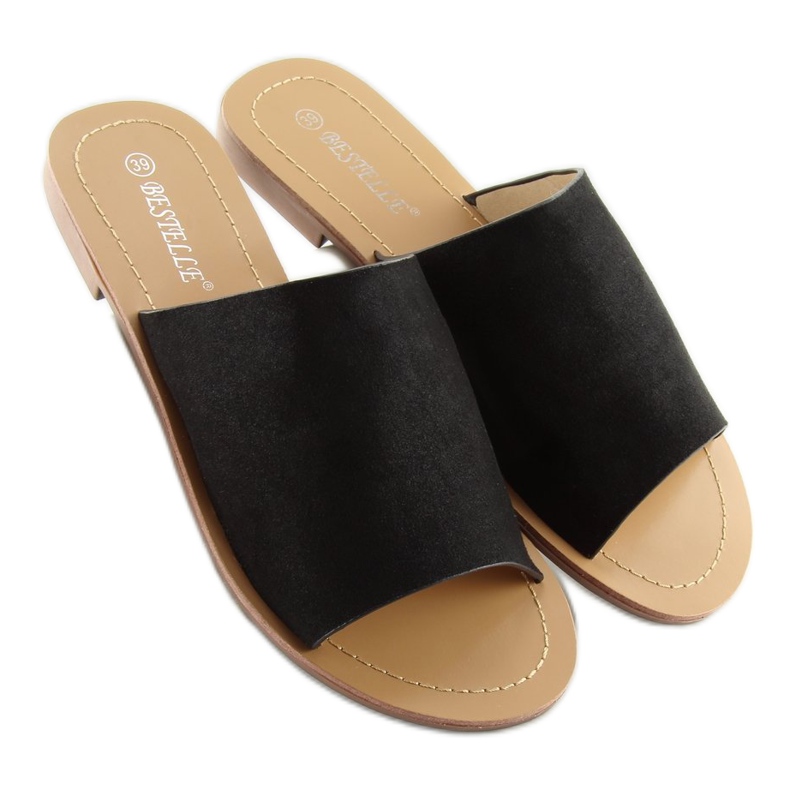 H8-116 fekete egyenes fekete papucs 2