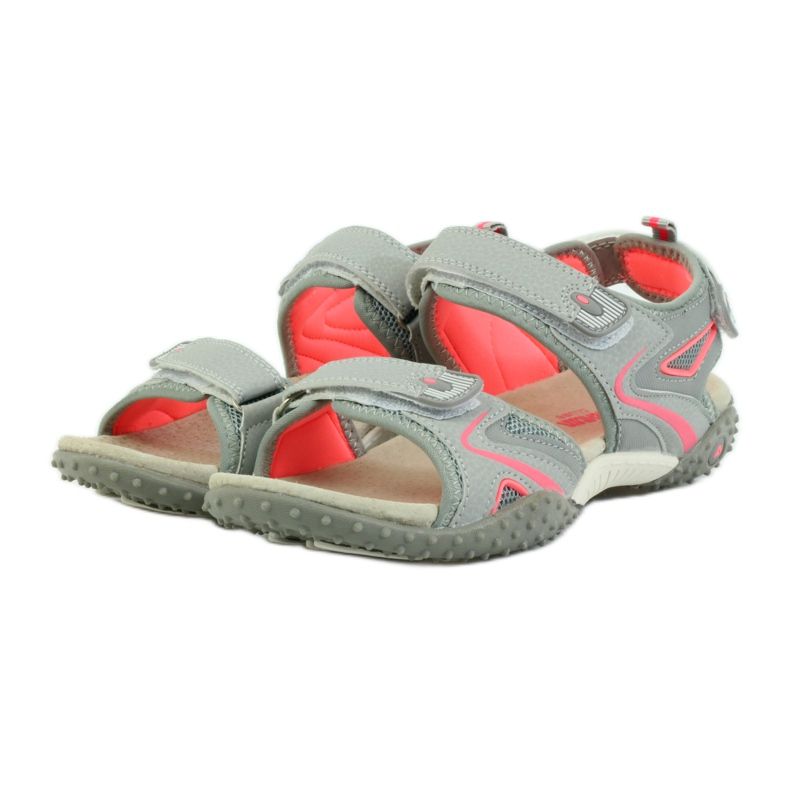 American Club Szandál amerikai 1707-es bőrbetéttel szürke narancssárga 3