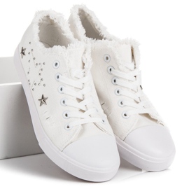 Fehér szövet tornacipő 2