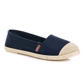 McKey Sötétkék velúr espadrillák 1