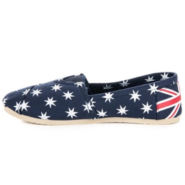 McKey Divatos felcsúsztatható espadrillák fehér sötétkék 1 McKey Divatos felcsúsztatható espadrillák fehér sötétkék 1