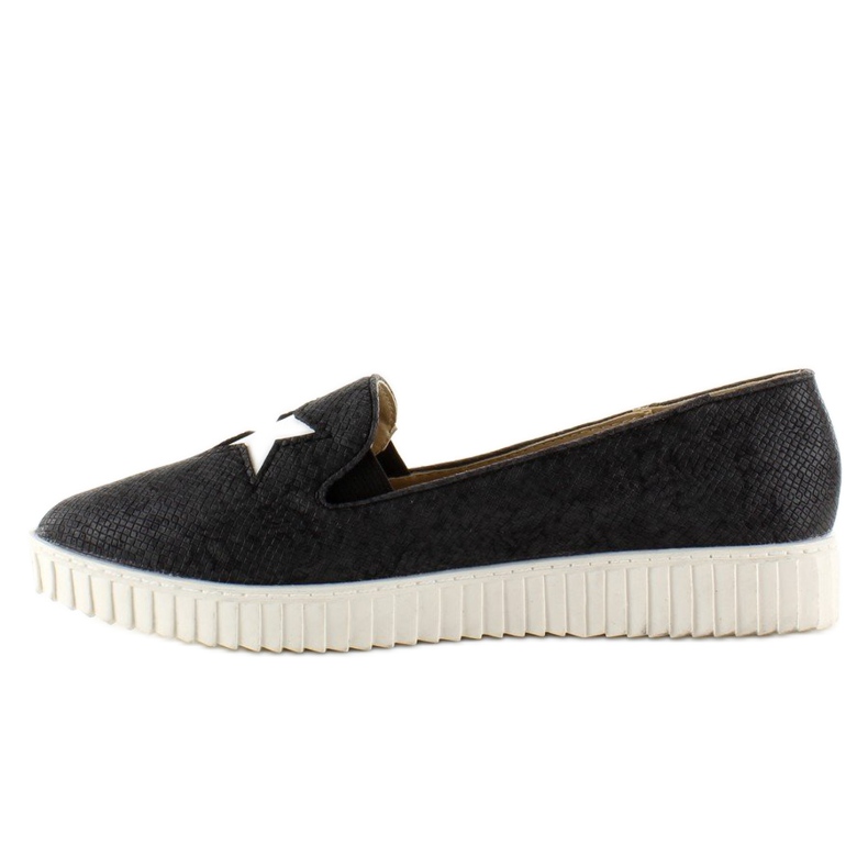 Csillagokkal ellátott tornacipő FE454 Fekete magas talppal 1