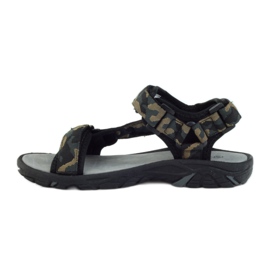 American Club Szandál amerikai 1728-as bőr betéttel fekete barna 2