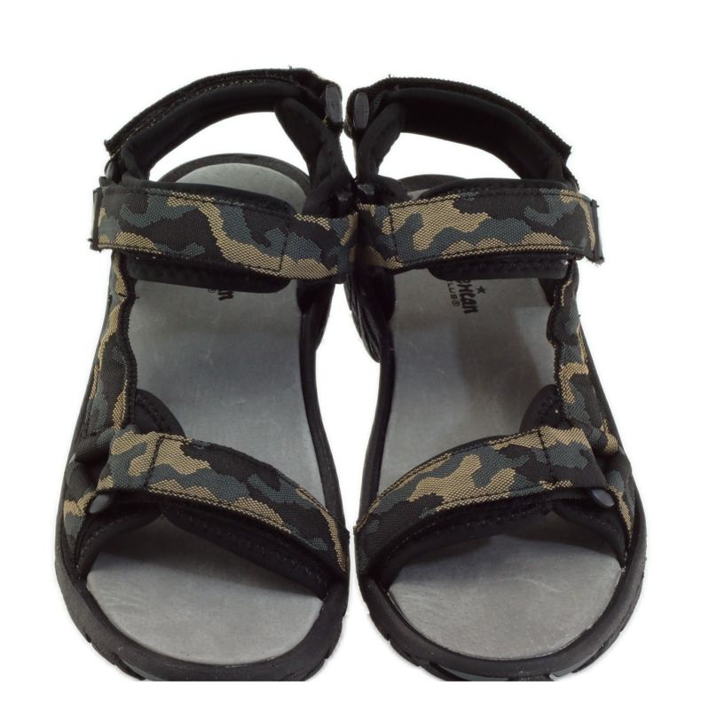 American Club Szandál amerikai 1728-as bőr betéttel fekete barna 4