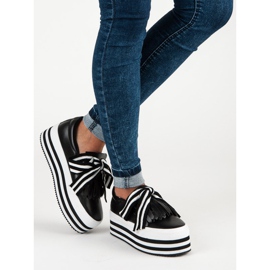 Divatos vices tornacipők fekete 2