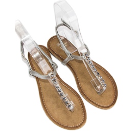 Comer Világos ezüst szandál szürke 2