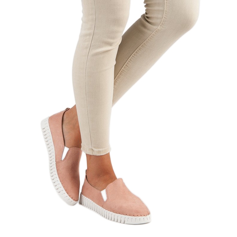 Tullo Rózsaszín Suede Slipons 2