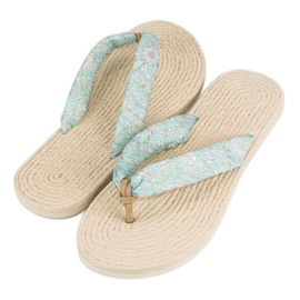 Ax Boxing Flip-flop espadrillák fehér zöld 2