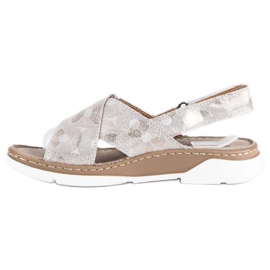 Filippo Természetes bőr lapos szandál sárga 1