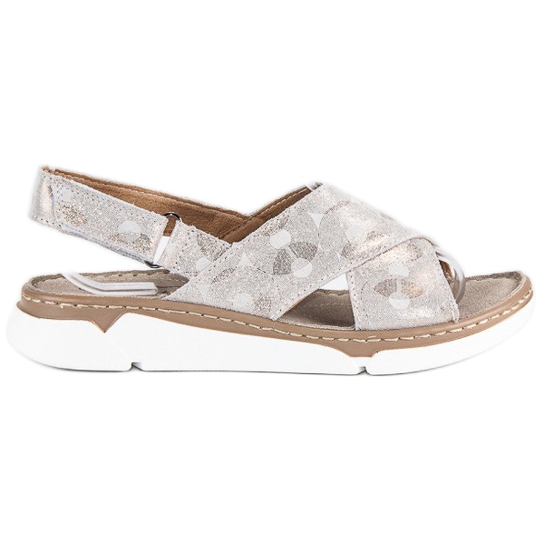 Filippo Természetes bőr lapos szandál sárga 2