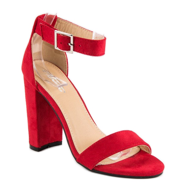 Klasszikus szandál a bárban piros 2