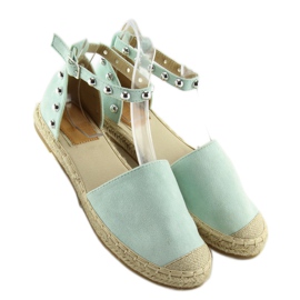 Zöld espadrillák szegecsekkel A636-ESP-1 Zöld kék 1