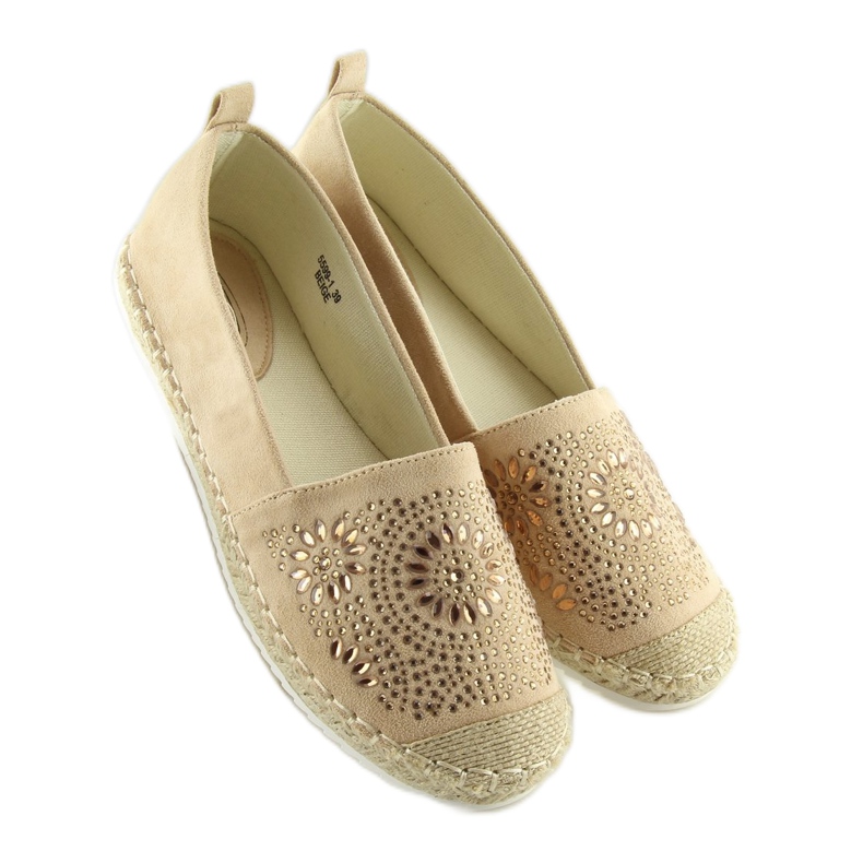 Bézs színnel díszített espadrillák 5599-1 Beige 2