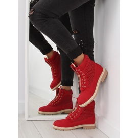 Áttört balmanák, arany cipzárral, piros R103 Red 1