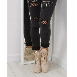 Áttört balmanki arany cipzár R103 Bézs 2