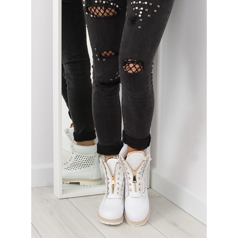 Áttört balzsam, arany cipzárral, fehér R103 Fehér 1