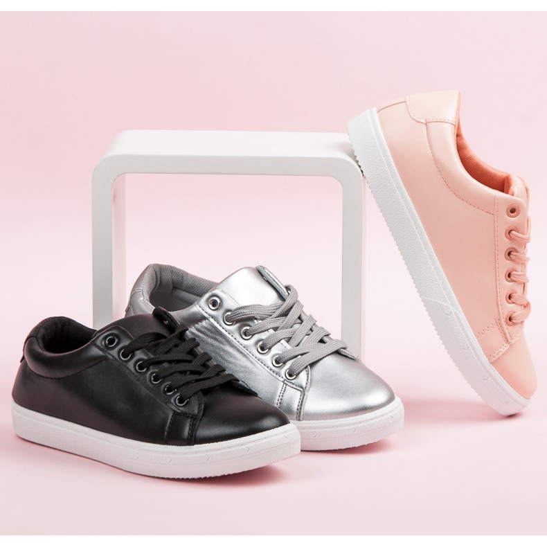 Ezüst tornacipő rojtokkal szürke 1