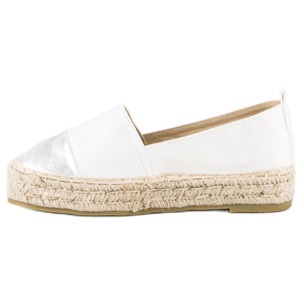 Felcsúsztatható espadrillák az emelvényen fehér 1