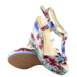 Szatén ékszandál 903 kék 2 Szatén ékszandál 903 kék 2