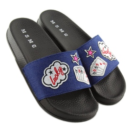 Sötétkék farmer papucs ZY-1205 D.BLUE 1