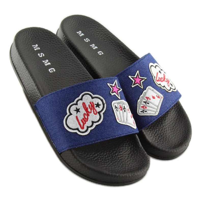 Sötétkék farmer papucs ZY-1205 D.BLUE 1