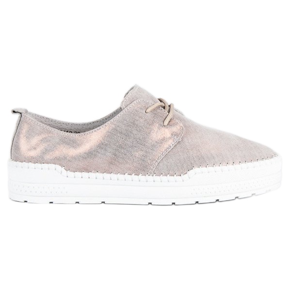 Filippo Megkötött bőrcipő szürke 1