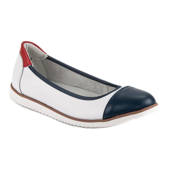 Filippo Bőr balerinák fehér 1